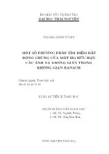 Một số phương pháp tìm điểm bất động chung của một họ hữu hạn các ánh xạ không giãn trong không gian banach