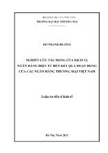 Nghiên cứu tác động của dịch vụ ngân hàng điện tử đến kết quả hoạt động của các ngân hàng thương mại Việt Nam