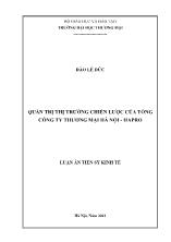 Quản trị thị trường chiến lược của tổng công ty thương mại Hà Nội - Hapro