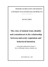 The roles of student trust, identity and commitment in the relationship between university reputation and behavioral intention