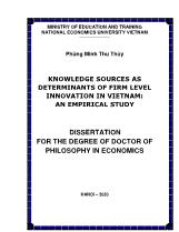 Knowledge sources as determinants of firm level innovation in vietnam: an empirical study