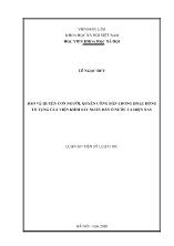 Luận án Bảo vệ quyền con người, quyền công dân trong hoạt động tố tụng của viện kiểm sát nhân dân ở nước ta hiện nay