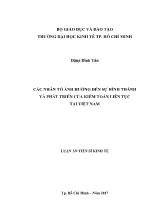 Luận án Các nhân tố ảnh hưởng đến sự hình thành và phát triển của kiểm toán liên tục tại Việt Nam