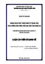 Luận án Chính sách phát triển kinh tế trang trại theo hướng bền vững tại địa bàn tỉnh Nghệ An