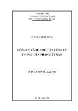 Luận án Công lý và sự thể hiện công lý trong hiến pháp Việt Nam