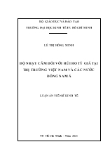 Luận án Độ nhạy cảm đối với rủi ro tỷ giá tại thị trường Việt Nam và các nước Đông Nam Á