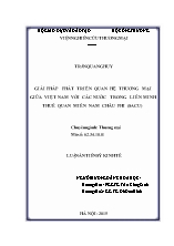 Luận án Giải pháp phát triển quan hệ thương mại giữa Việt Nam với các nước trong liên minh thuế quan miền nam Châu phi (sacu)