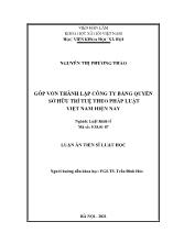 Luận án Góp vốn thành lập công ty bằng quyền sở hữu trí tuệ theo pháp luật Việt Nam hiện nay