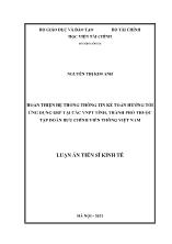 Luận án Hoàn thiện hệ thống thông tin kế toán hướng tới ứng dụng erp tại các VNPT tỉnh, thành phố thuộc tập đoàn bưu chính viễn thông Việt Nam