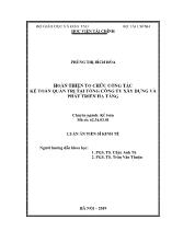 Luận án Hoàn thiện tổ chức công tác kế toán quản trị tại tổng công ty xây dựng và phát triển hạ tầng