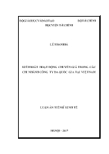 Luận án Kiểm soát hoạt động chuyển giá trong các chi nhánh công ty đa quốc gia ở Việt Nam