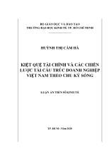 Luận án Kiệt quệ tài chính và các chiến lược tái cấu trúc doanh nghiệp Việt Nam theo chu kỳ sống