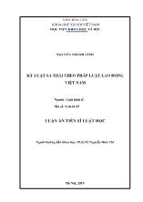 Luận án Kỷ luật sa thải theo pháp luật lao động Việt Nam