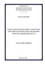 Luận án Liên kết doanh nghiệp và nông dân để phát triển ngành trồng trọt tỉnh Thái Bình trong bối cảnh hội nhập quốc tế