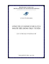 Luận án Lòng tin và hành vi mua của người tiêu dùng trực tuyến