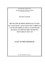 Luận án Mức độ công bố thông tin kế toán và năng lực cạnh tranh – bằng chứng thực nghiệm tại các doanh nghiệp xây dựng và kinh doanh bất động sản niêm yết trên thị trường chứng khoán Việt Nam