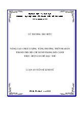 Luận án Nâng cao chất lượng tăng trưởng trên địa bàn thành phố Hồ Chí Minh trong bối cảnh thực hiện cơ chế đặc thù