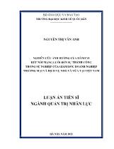 Luận án Nghiên cứu ảnh hưởng của hành vi kết nối mạng lưới đến sự thành công trong sự nghiệp của giám đốc doanh nghiệp thương mại và dịch vụ nhỏ và vừa tại Việt Nam