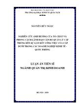 Luận án Nghiên cứu ảnh hưởng của tố chất và phong cách lãnh đạo cán bộ quản lý cấp trung đến sự gắn kết công việc của cấp dưới trong các doanh nghiệp kinh tế - Quốc phòng