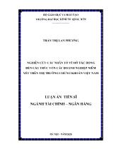 Luận án Nghiên cứu các nhân tố vĩ mô tác động đến cấu trúc vốn các doanh nghiệp niêm yết trên thị trường chứng khoán Việt Nam