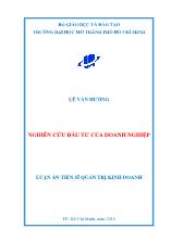 Luận án Nghiên cứu đầu tư của doanh nghiệp