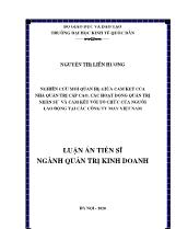 Luận án Nghiên cứu mối quan hệ giữa cam kết của nhà quản trị cấp cao, các hoạt động quản trị nhân sự và cam kết với tổ chức của người lao động tại các công ty may Việt Nam