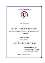 Luận án Pháp luật về bảo vệ môi trường trong hoạt động của các khu kinh tế ở Việt Nam