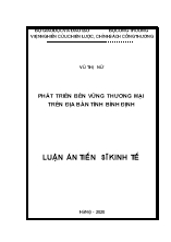 Luận án Phát triển bền vững thương mại trên địa bàn tỉnh Bình Định