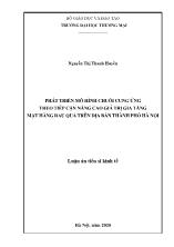 Luận án Phát triển mô hình chuỗi cung ứng theo tiếp cận nâng cao giá trị gia tăng mặt hàng rau quả trên địa bàn thành phố Hà Nội