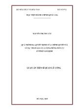 Luận án Quá trình ra quyết định của chính quyền xã có sự tham gia của cộng đồng dân cư ở tỉnh Nam Định