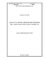 Luận án Quản lý các trường chính trị tỉnh, thành phố trực thuộc trung ương ở Việt Nam hiện nay