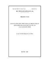 Luận án Quản lý công chức theo năng lực trong cơ quan hành chính nhà nước đáp ứng yêu cầu cải cách hành chính