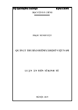 Luận án Quản lý thu bảo hiểm xã hội ở Việt Nam