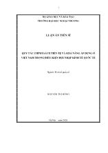 Luận án Quy tắc chính sách tiền tệ và khả năng áp dụng ở Việt Nam trong điều kiện hội nhập kinh tế quốc tế