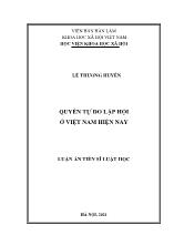 Luận án Quyền tự do lập hội ở Việt Nam hiện nay