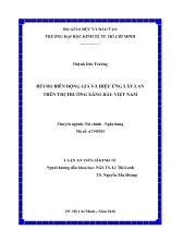 Luận án Rủi ro biến động giá và hiệu ứng lây lan trên thị trường xăng dầu Việt Nam