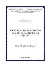 Luận án Tác động của dao động tỷ giá hối đoái đến cán cân thương mại Việt Nam