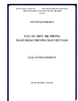 Luận án Tái cấu trúc hệ thống ngân hàng thương mại ở Việt Nam