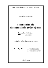 Luận án Tính chính đáng của Đảng cộng sản cầm quyền ở Việt Nam