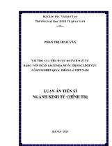 Luận án Vai trò của nhà nước đối với đầu tư bằng vốn ngân sách nhà nước trong lĩnh vực công nghiệp quốc phòng ở Việt Nam