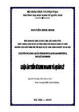 Mối quan hệ giữa sự hài lòng của nhân viên, chất lượng dịch vụ và sự thỏa mãn của khách hàng tổ chức nghiên cứu điển hình đối với dịch vụ vệ sinh công nghiệp tại Hà Nội