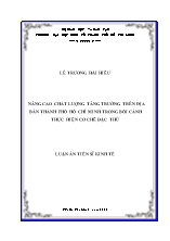 Nâng cao chất lượng tăng trưởng tại địa bàn thành phố hồ chí minh trong bối cảnh thực hiện cơ chế đặc thù