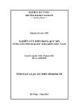 Tóm tắt Luận án Nghiên cứu biến động quy mô tổng sản phẩm quốc nội (gdp) Việt Nam