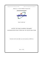 Luận án Study on fuel loading pattern optimization for vver-1000 nuclear reactor