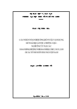 Luận án Các nhân tố ảnh hưởng đến việc vận dụng kế toán quản trị chiến lược - Nghiên cứu tại các doanh nghiệp kinh doanh dịch vụ du lịch ở các tỉnh miền trung Việt Nam