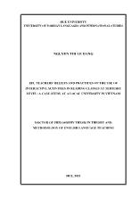 Luận án EFL teachers’ beliefs and practices on the use of interactive activities in reading classes at tertiary level: A case study at a local university in vietnam