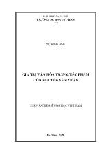 Luận án Giá trị văn hóa trong tác phẩm của Nguyễn Văn Xuân