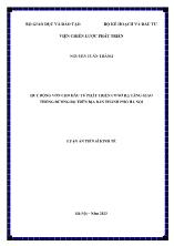 Luận án Huy động vốn cho đầu tư phát triển cơ sở hạ tầng giao thông đường bộ trên địa bàn Thành phố Hà Nội