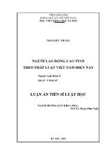 Luận án Người lao động cao tuổi theo pháp luật Việt Nam hiện nay