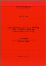 Luận án Quốc tế hóa của các doanh nghiệp niêm yết trên thị trường chứng khoán Việt Nam